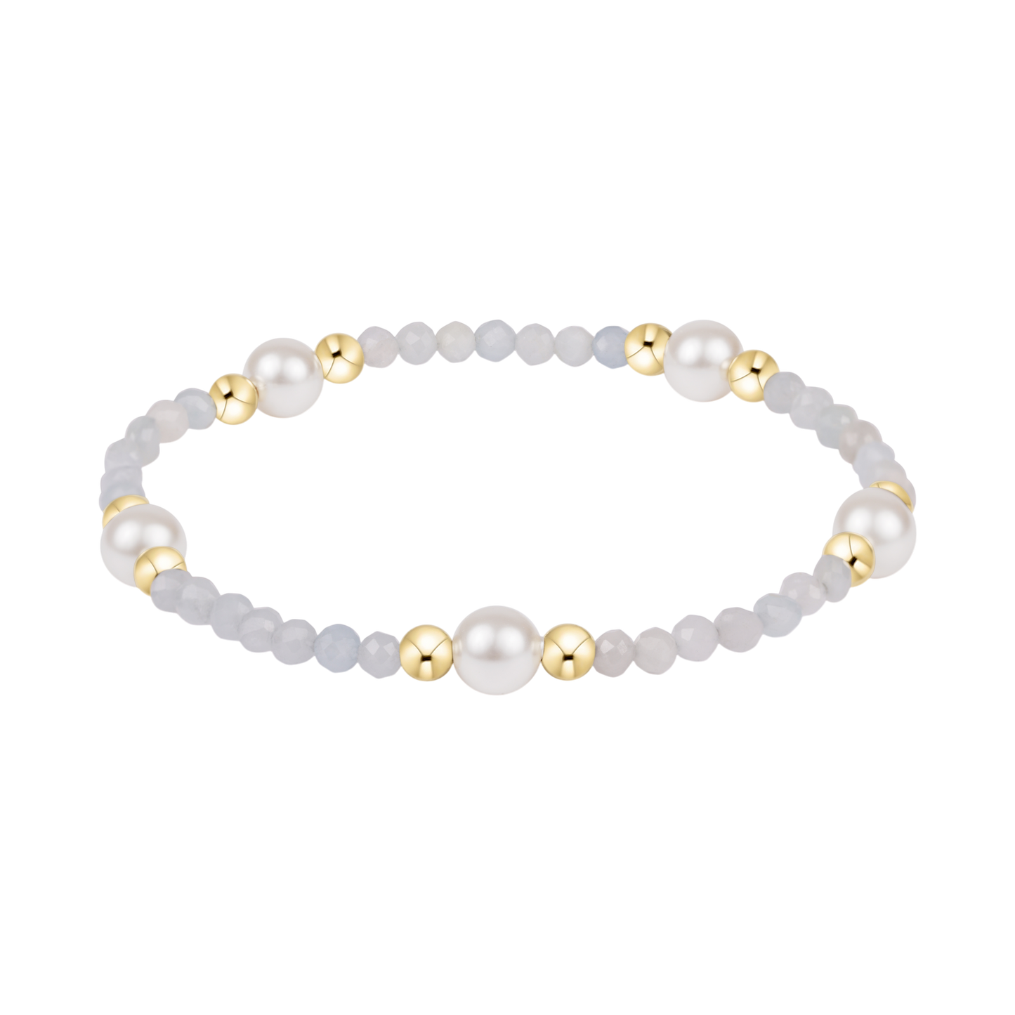 enewton Purpose Pearl 6mm Gem Bracelet Aquamarine