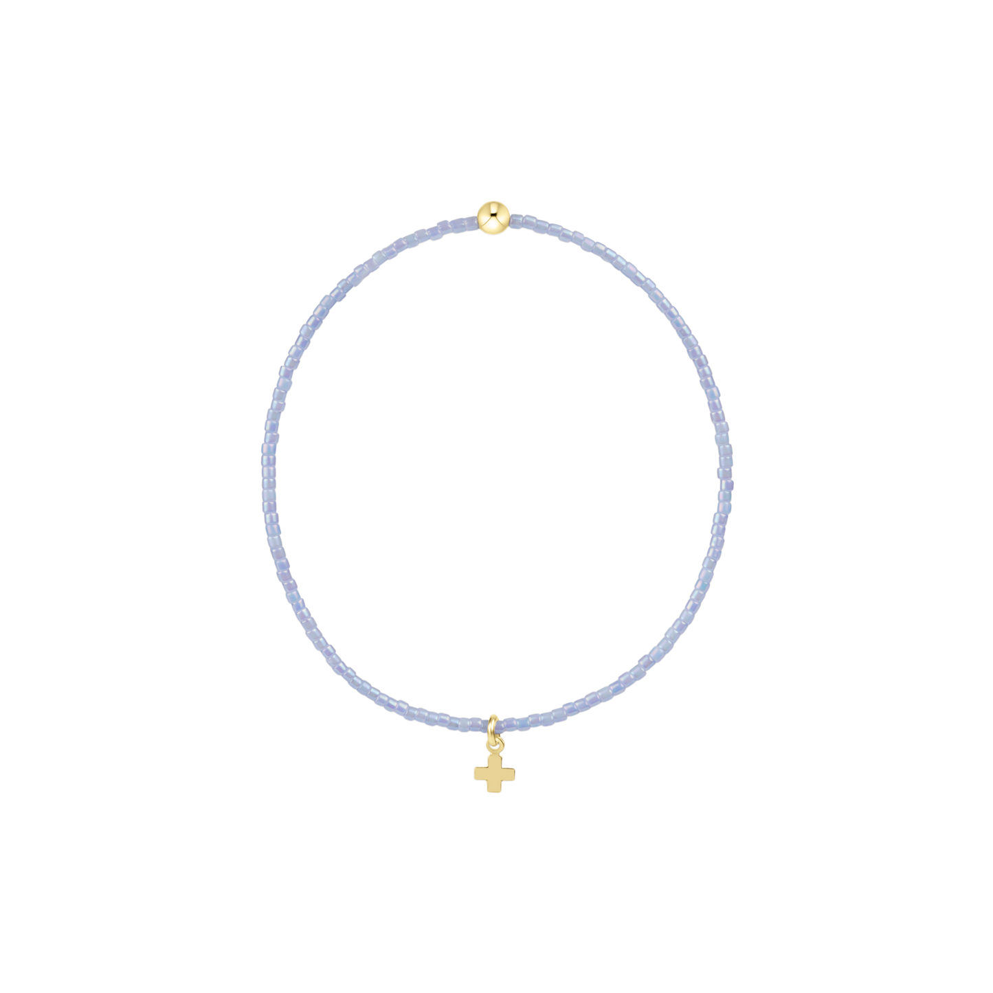 enewton Hope Classic Bracelet Ocean Mist Signature Cross Small Gold Charm