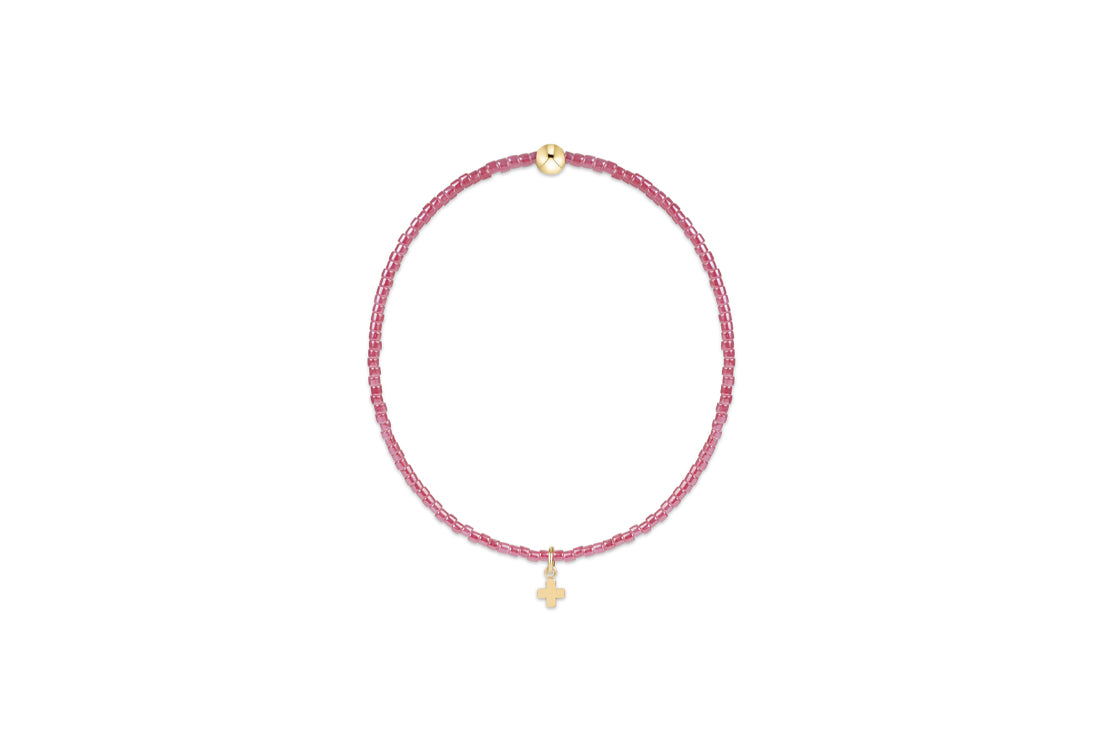 enewton Hope Classic Signature Cross Charm Bracelet, Pink Champagne