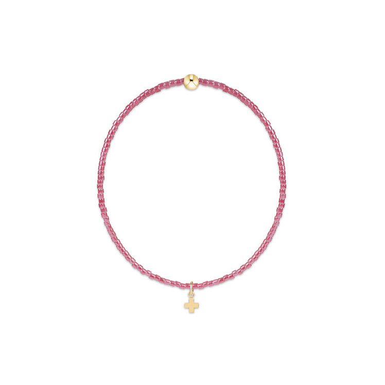 enewton Hope Classic Signature Cross Charm Bracelet, Pink Champagne