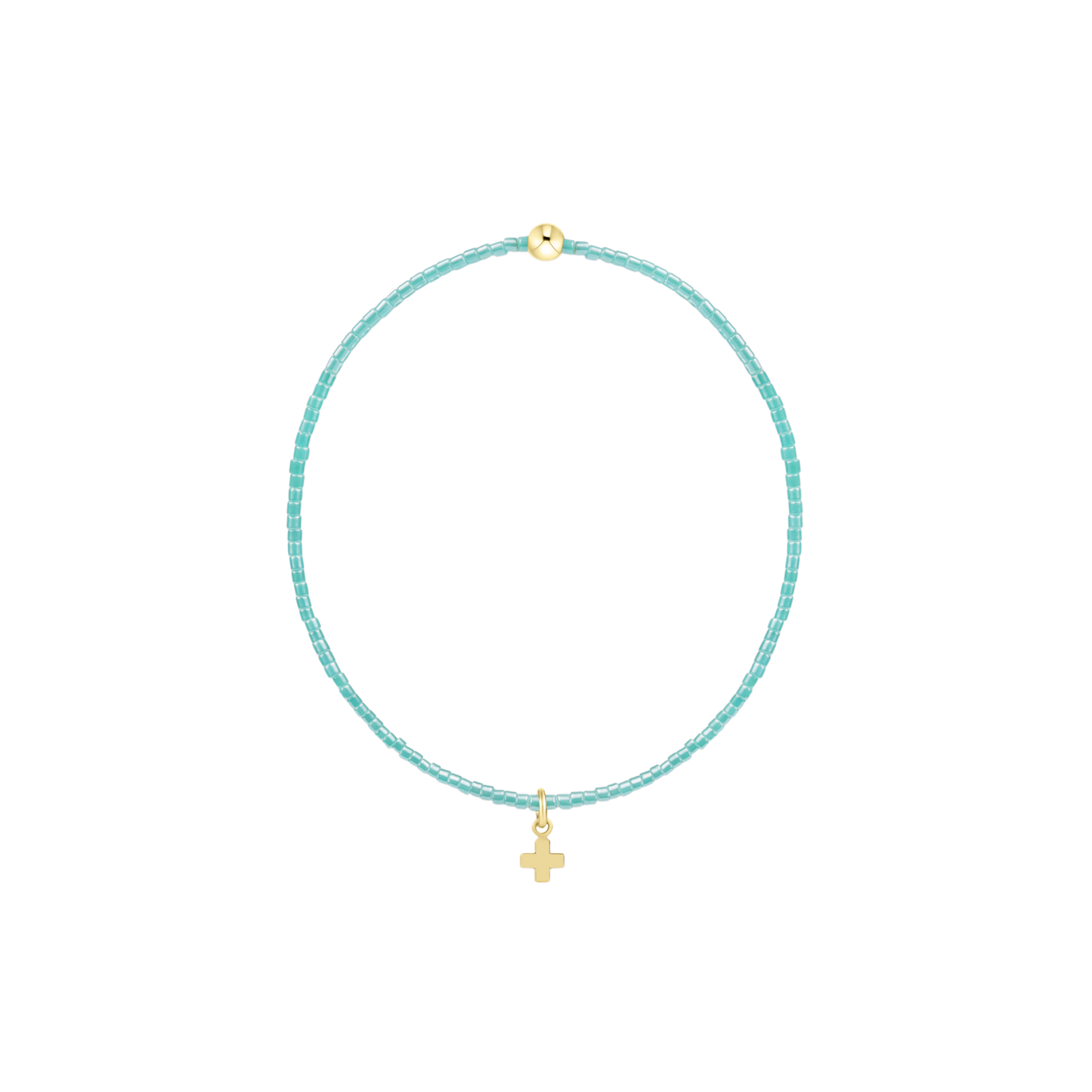 enewton Hope Classic Bracelet Sea Glass Signature Cross Small Gold Charm