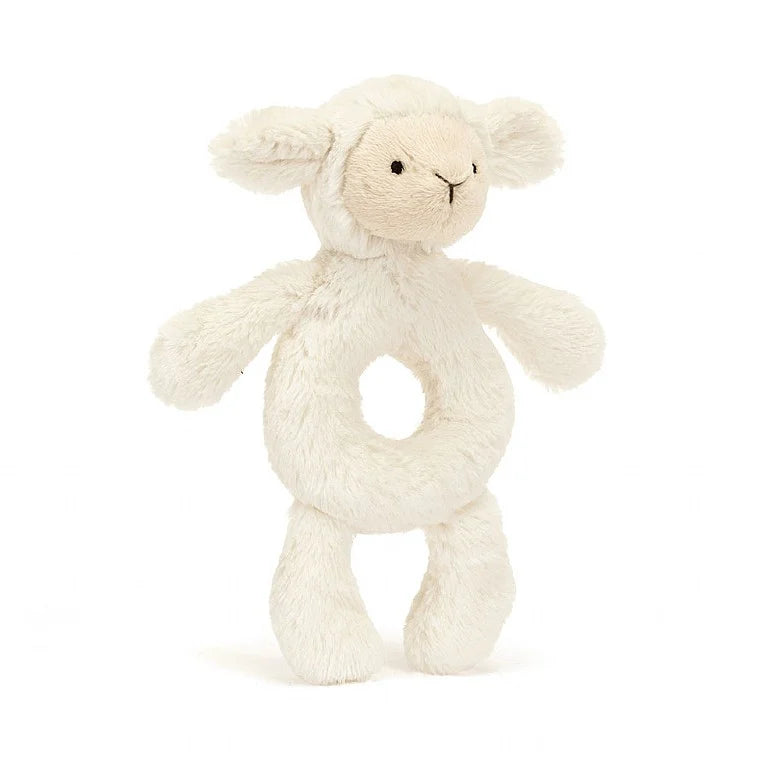 Bashful Lamb Ring Rattle, Jellycat