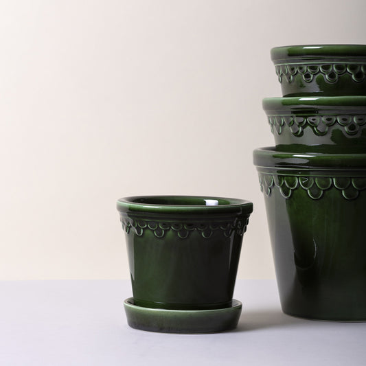 Berg's Potter GLAZED Emerald Green Kobenhavner Pot
