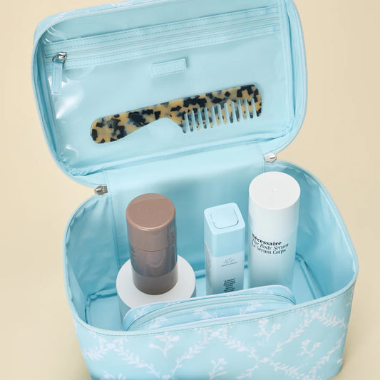 Blue Trellis Vanity Case