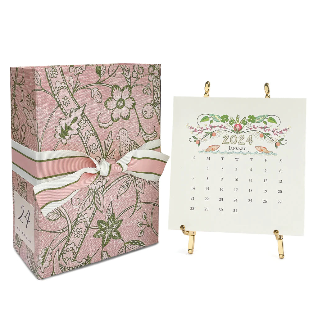 Karen Adams 2024 Calendar with Gold Easel