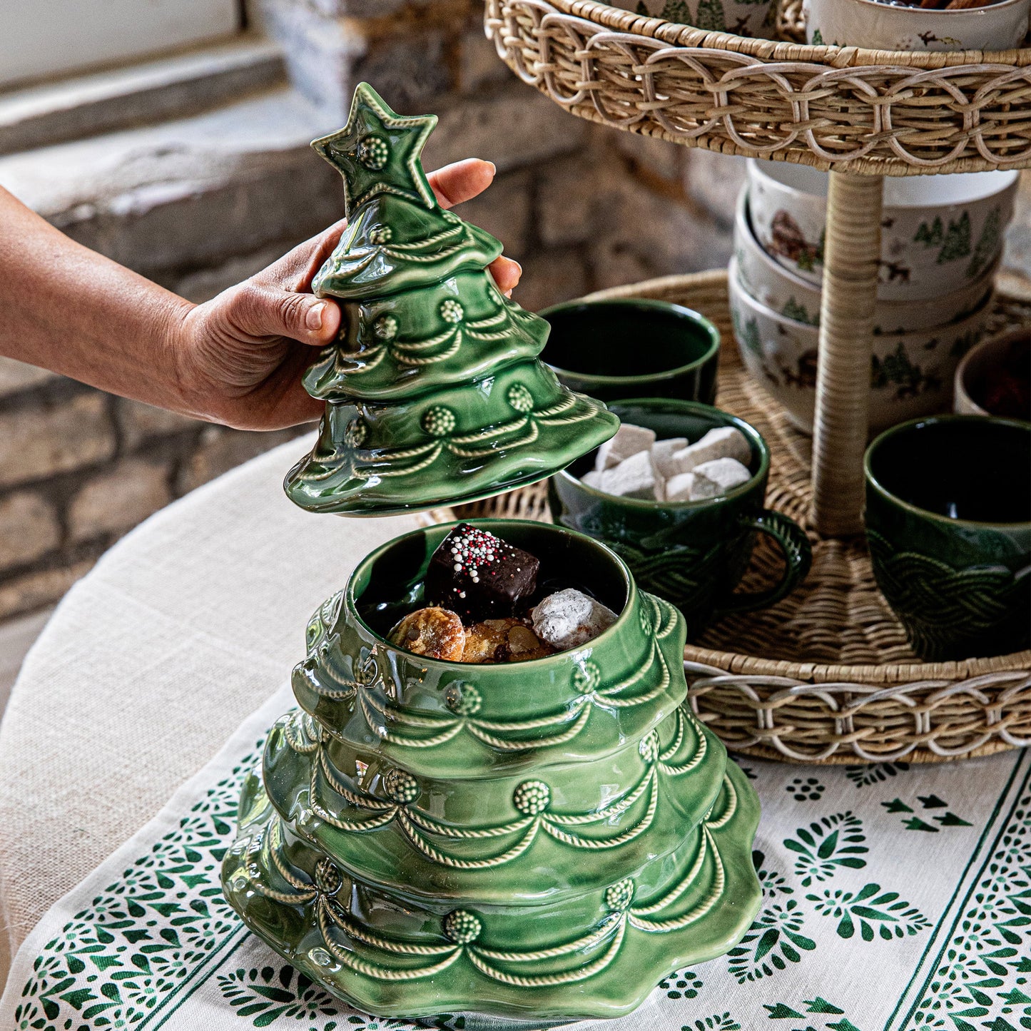 Juliska Berry & Thread Christmas Tree Cookie Jar