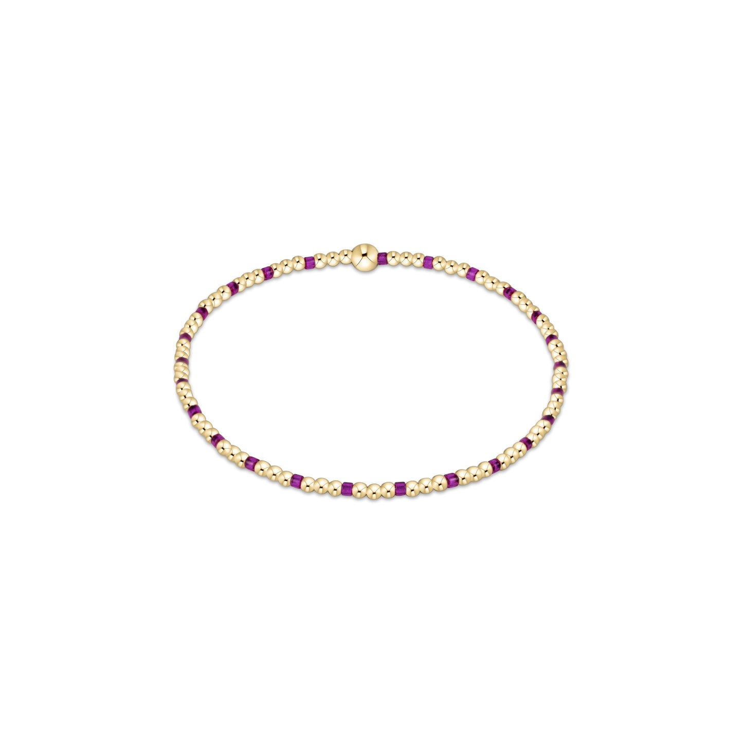 EGIRL Hope Sincerity Pattern 2mm Bead Bracelet Fuchsia