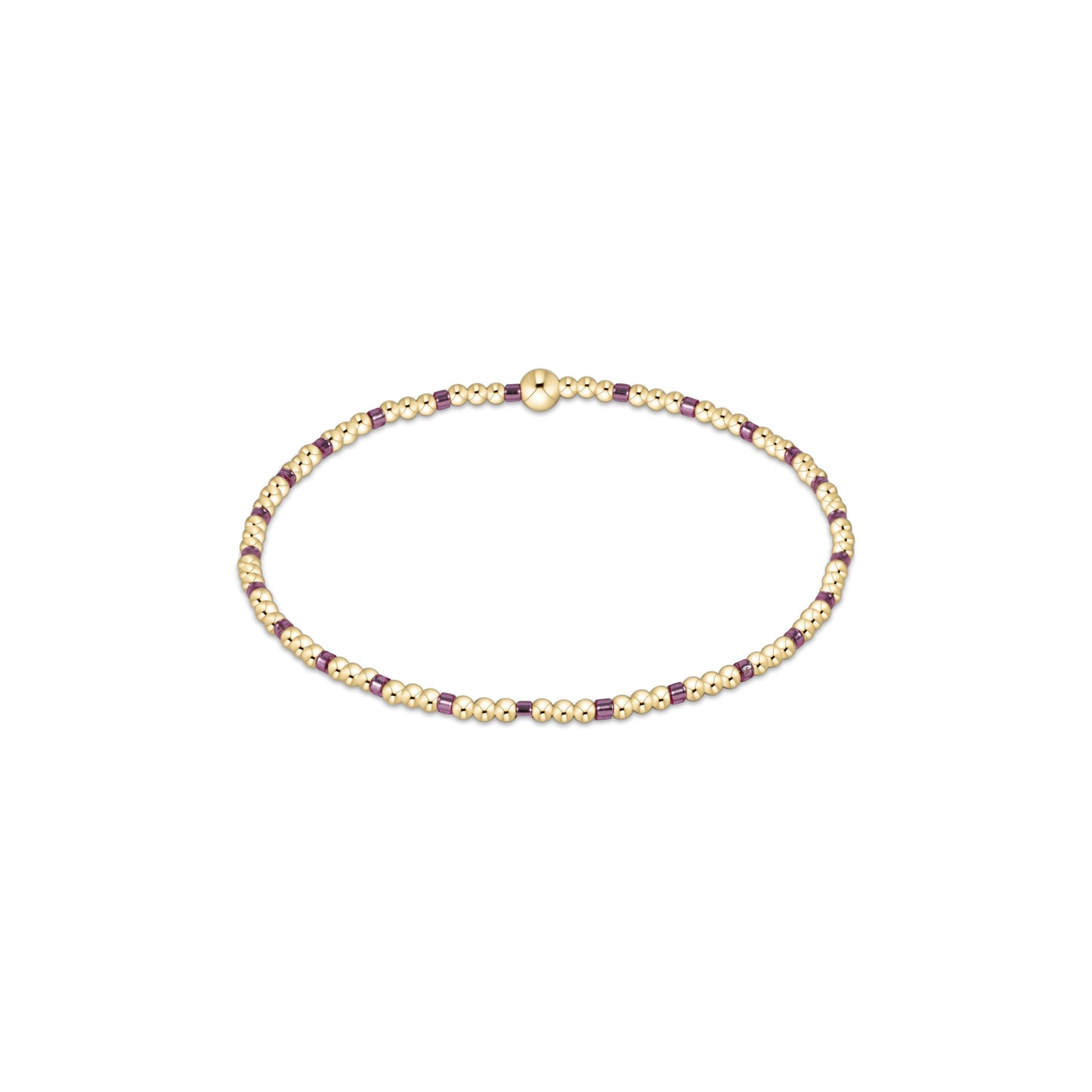 EGIRL Hope Sincerity Pattern 2mm Bead Bracelet Pink Metallic