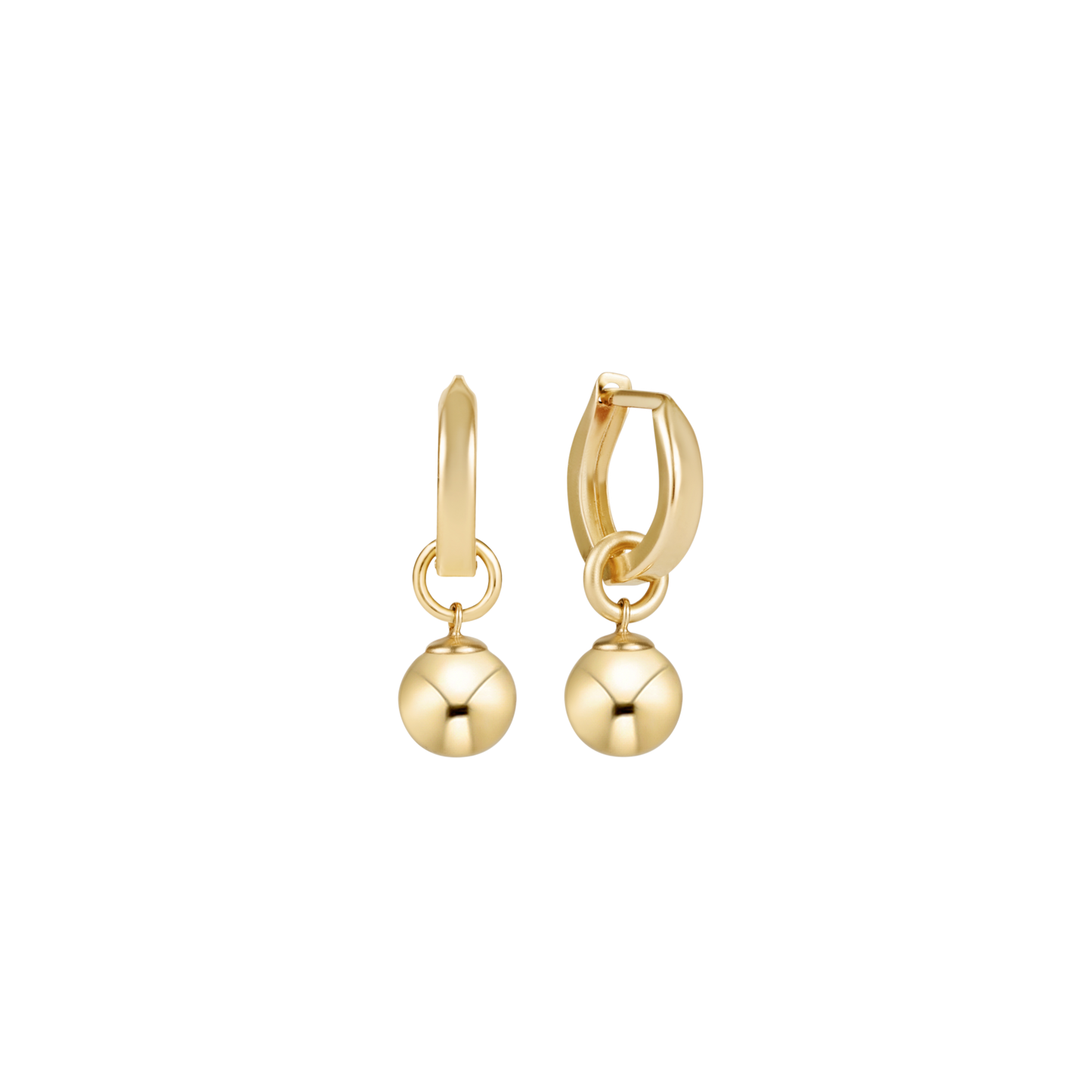 enewton Huggie Gold 0.5" Hoop Classic Gold 8mm Charm