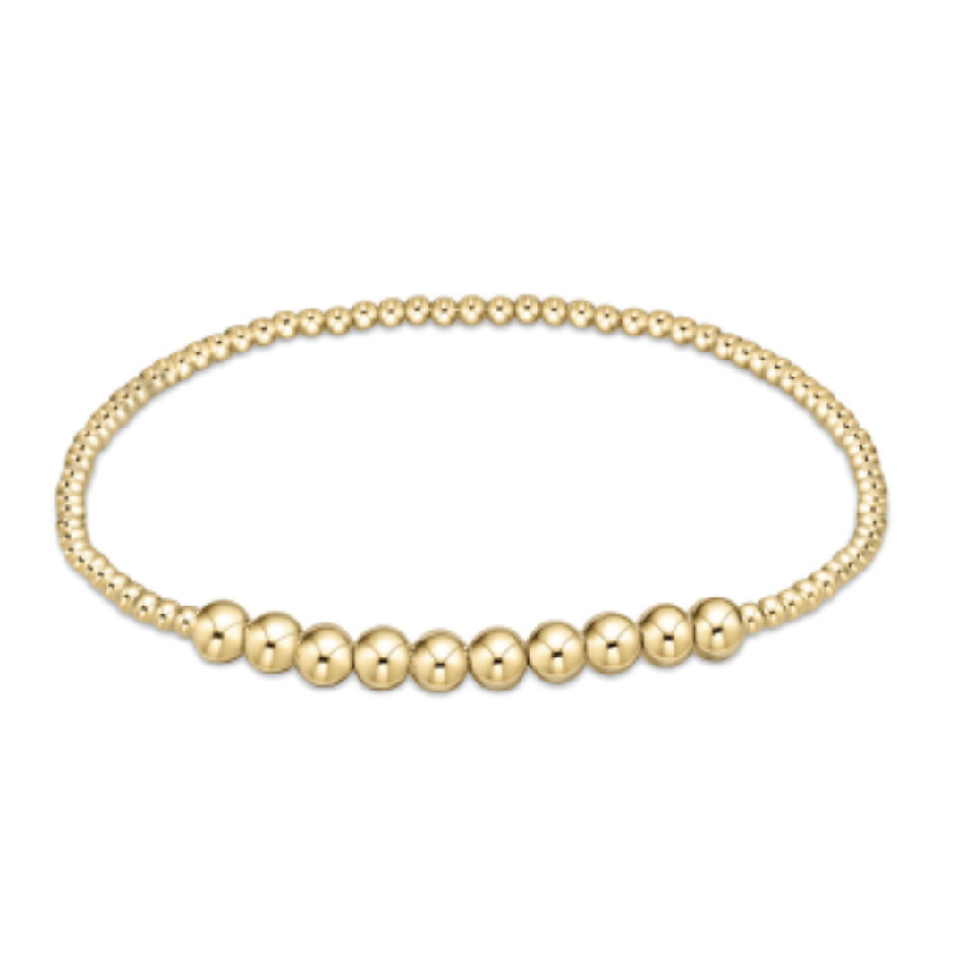 enewton Classic Gold Beaded Bliss 2mm Bead Bracelet 4mm gold