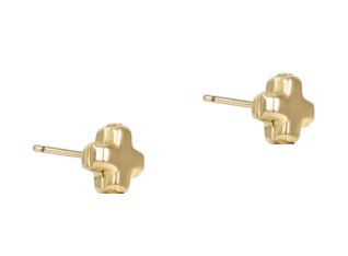 enewton Signature Cross Small Gold Stud Gold