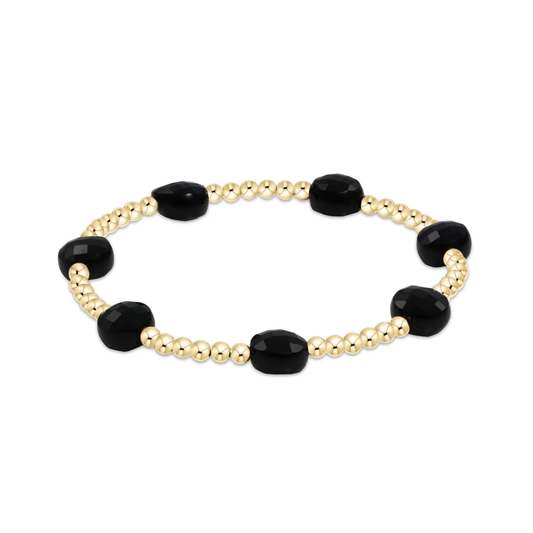 enewton EXTENDS Admire Gold 3mm Bead Bracelet Faceted Onyx