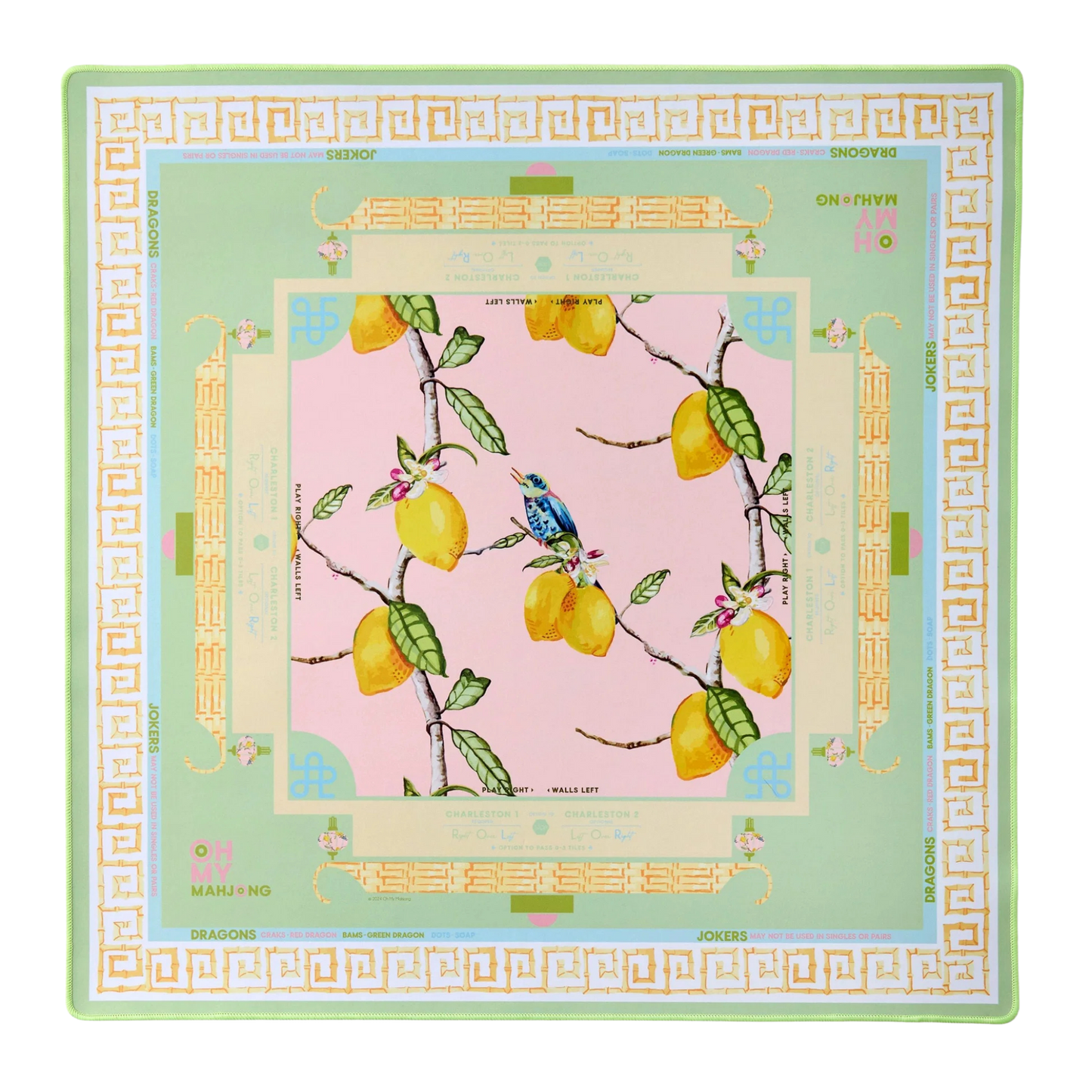 Citrus Songbird Mahjong Mat