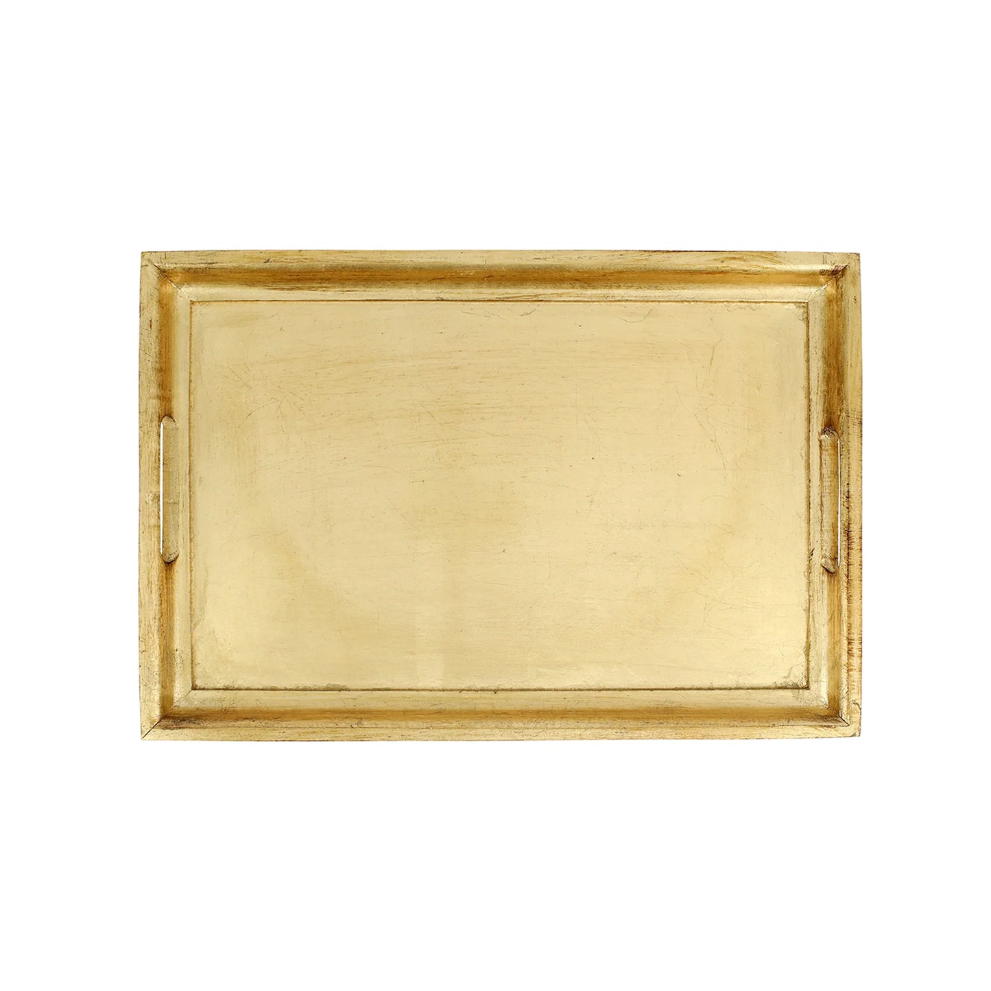 Vietri Florentine Wooden Gold Large Rectangular Tray