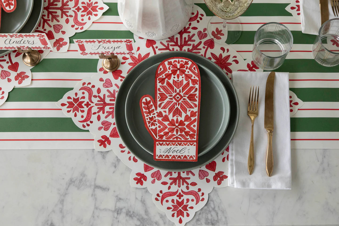 Die Cut Faire Isle Snowflake Placemat