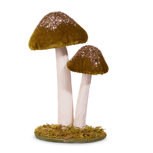 6.5" GREEN MUSHROOM CLUSTER