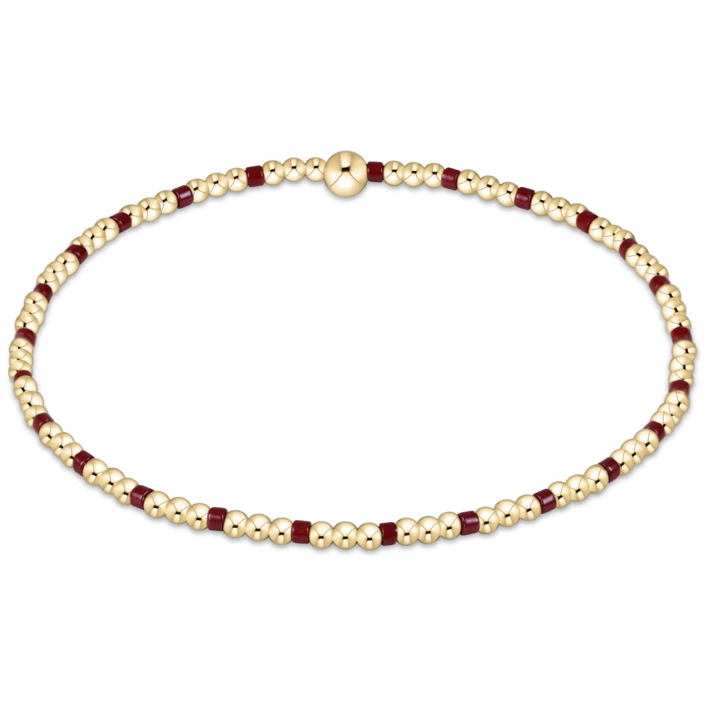 enewton Gameday Hope Sincerity Pattern 2mm Bead Bracelet in Wine