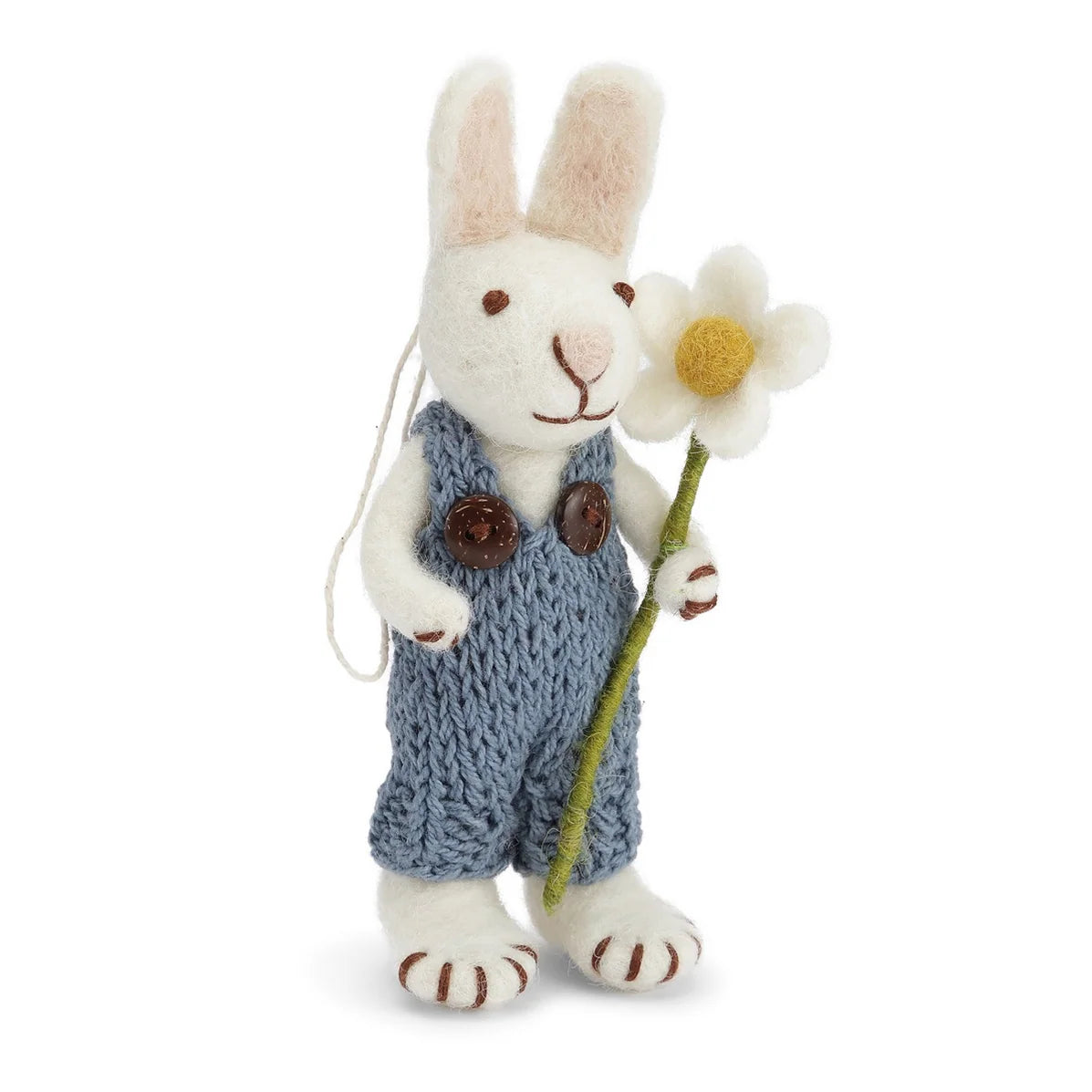 White Bunny with Blue Pants & Marguerite