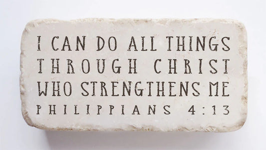 Philippians 4:13 Scripture Stone, Twelve Stone Art