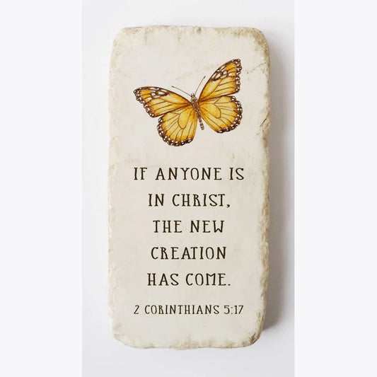 2 Corinthians 5:17 Scripture Stone, Twelve Stone Art