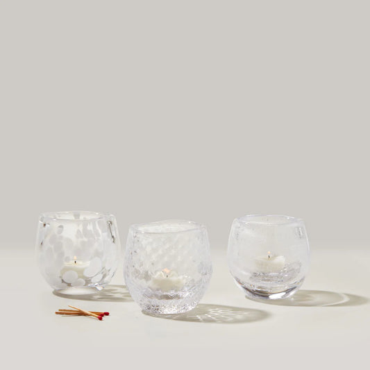 Simon Pearce Burlington Ice Tealight Gift Set