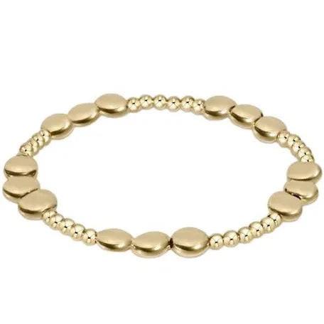 enewton Honesty Joy Pattern 6mm Bead Bracelet Gold