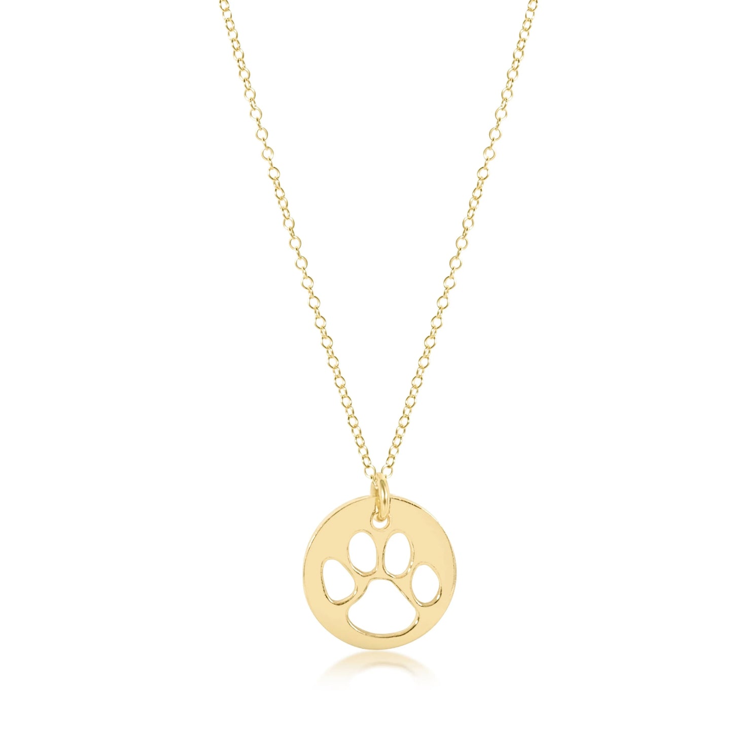 enewton 16" Necklace Gold Paw Print Gold Disc