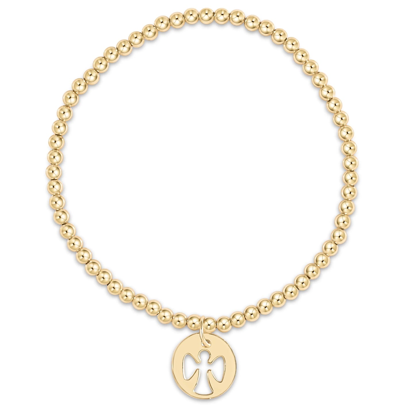 enewton Classic Gold 3mm Bracelet Guardian Angel Gold Disc
