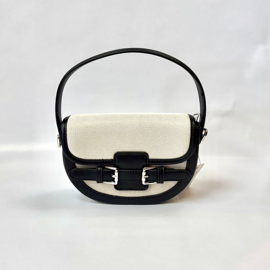 Canvas & Buckle Top Handle Handbag