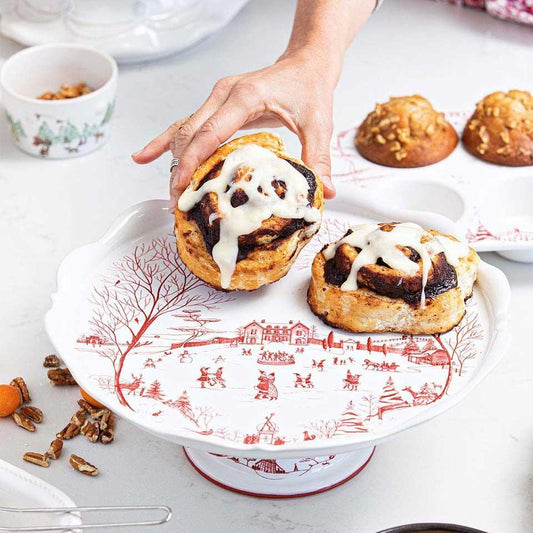 Juliska Country Estate Winter Frolic Ruby Cake Plate Stand