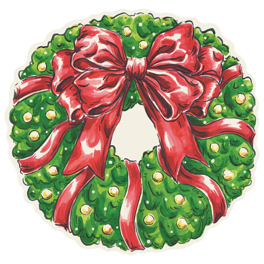 Die Cut Holiday Wreath Placemats