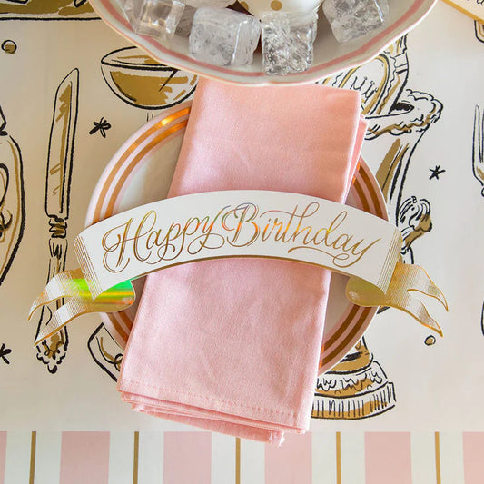 Happy Birthday Banner Table Accent, Set of 12