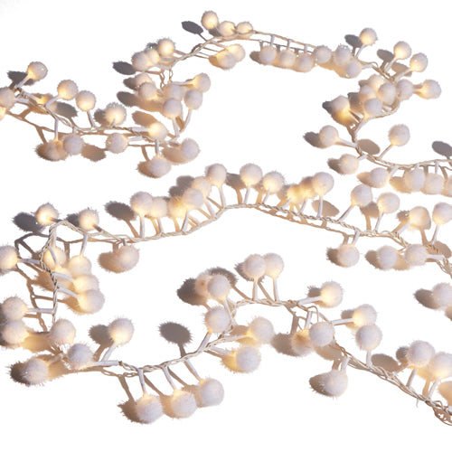 8' White Snowball Snake Lights