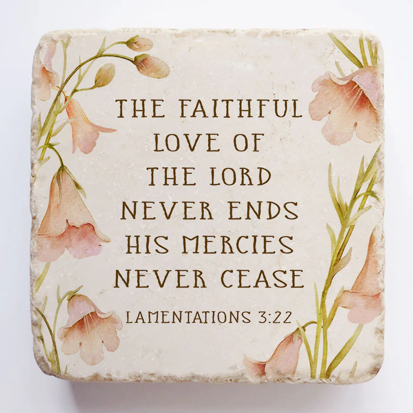 Lamentations 3:22 Scripture Stone, Twelve Stone Art