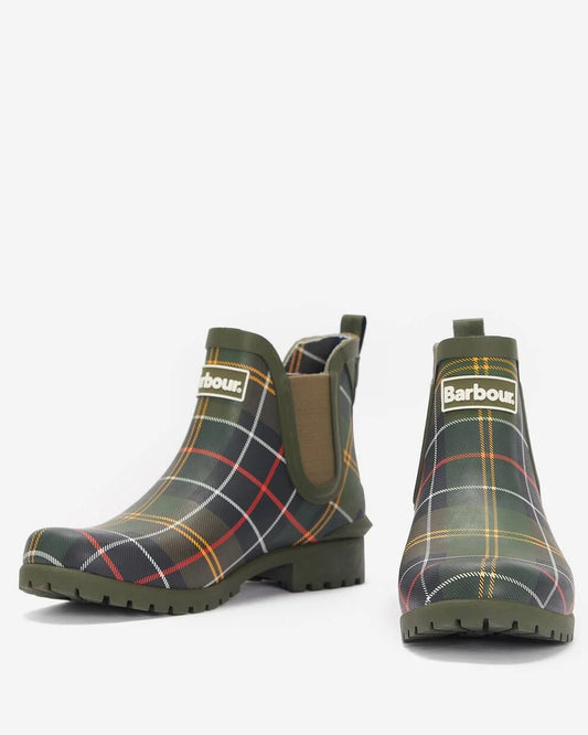 Barbour Women's Wilton Chelsea Welly in Classic Tartan
