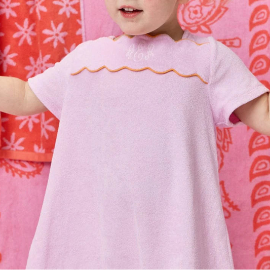 Girl's Cover-Up Dress in Lilac & Orange