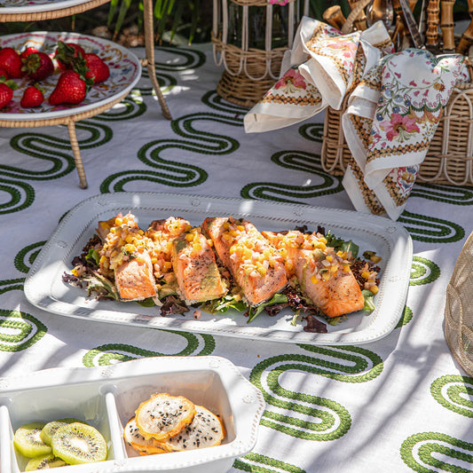 Juliska Berry & Thread Melamine Whitewash 16" Serving Tray/Platter