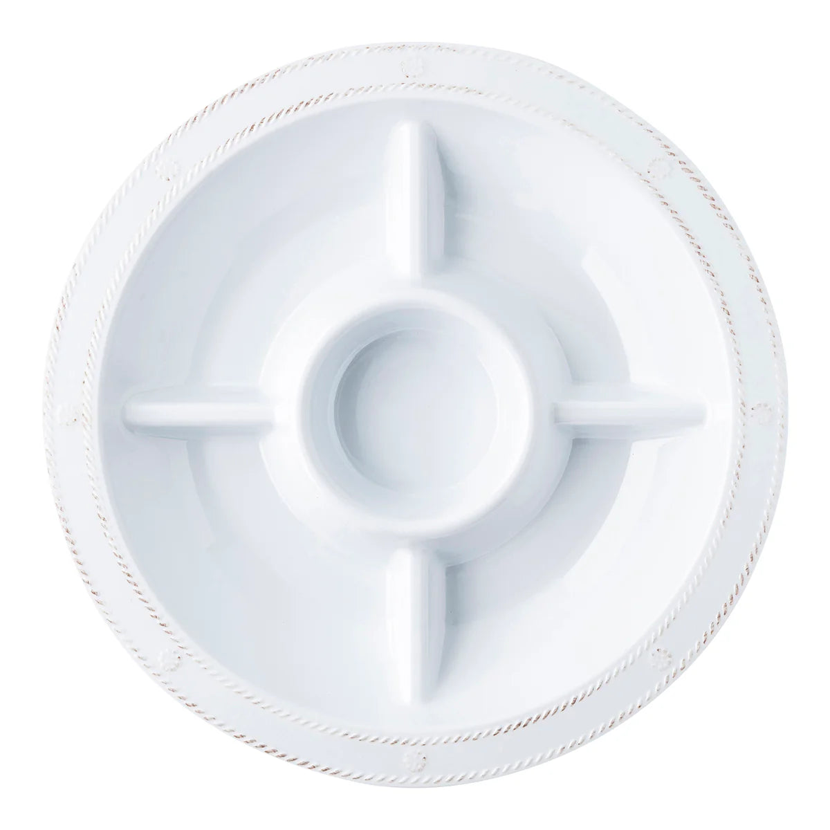 Juliska Berry & Thread Melamine Whitewash 15" Sectioned Server