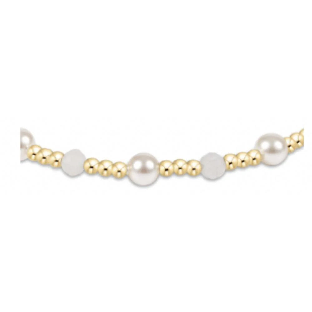 enewton Pearl Sincerity Pattern 4mm Bead Bracelet, Moonstone