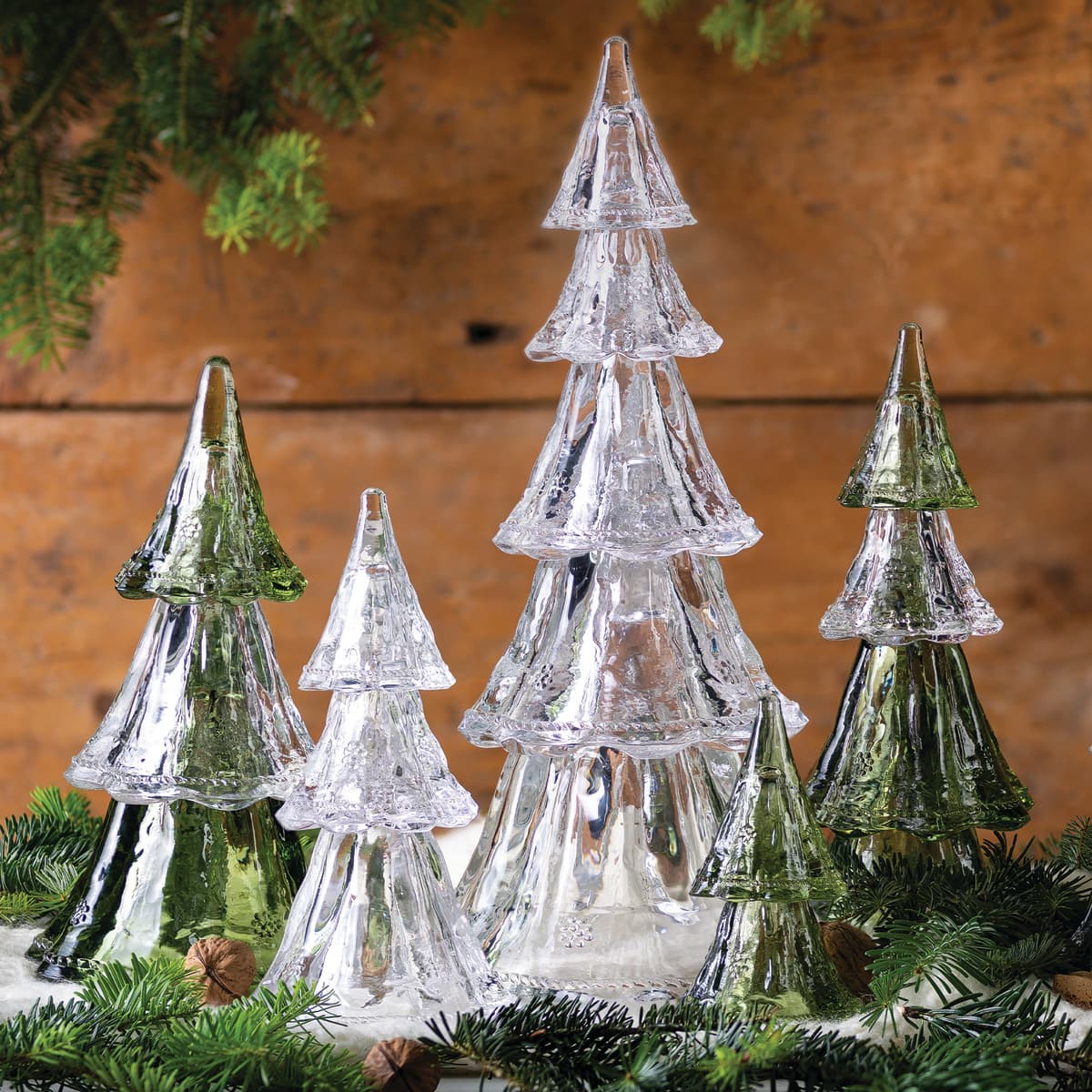 Juliska Berry & Thread 16" Stackable Glass Tree 5pc in Clear