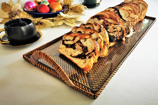 Rectangular Glass Cocktail Serving Tray