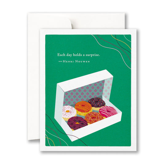 "Each Day Holds A Surprise..." Birthday Card - Positively Green