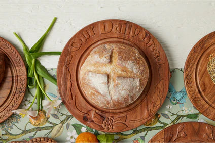 "Our Daily Bread" Vintage English Bread Board, Medium