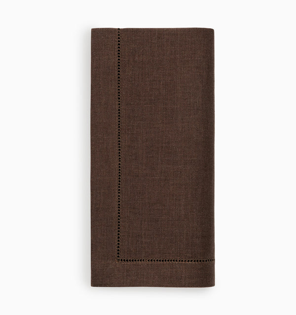 Linen Cocktail Napkins Chocolate (Set of 6)