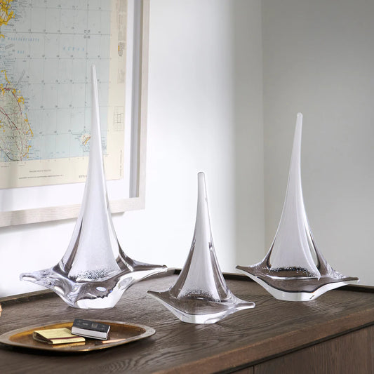 Simon Pearce White Sailboat