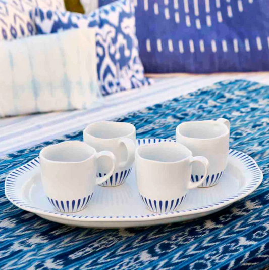 Juliska Sitio Stripe Delft Blue Mug