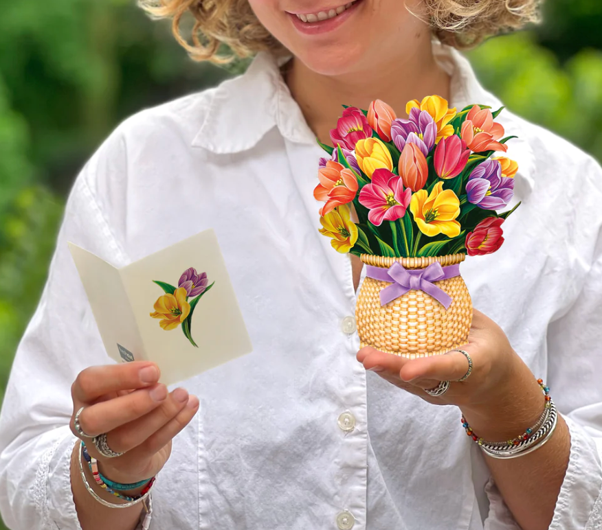 FreshCut Paper Pop Up Mini Festive Tulips