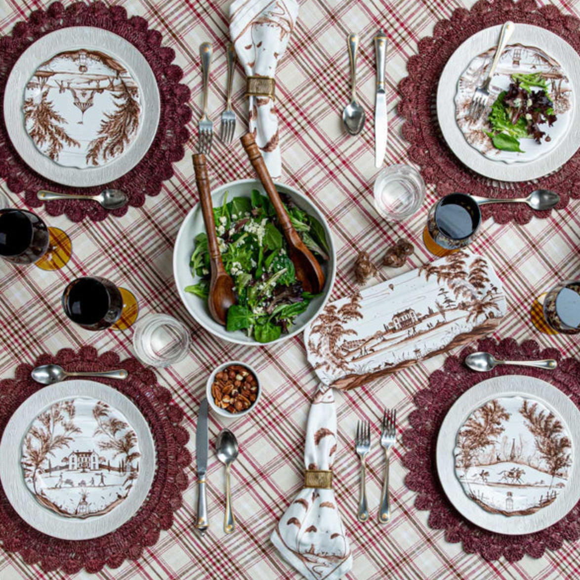Juliska Country Estate Harvest Sepia Party Plates (Assort. Set of 4)