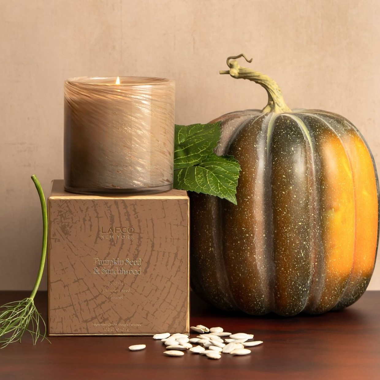 Pumpkin Seed & Sandalwood 6.5 oz. Classic Candle, LAFCO