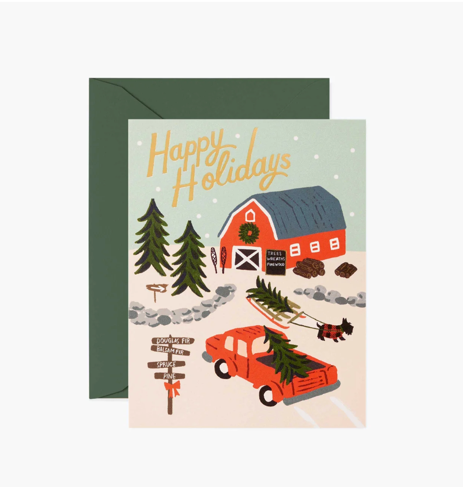 Rifle Paper Co. Boxed Set of Holiday Tree Farm Cards